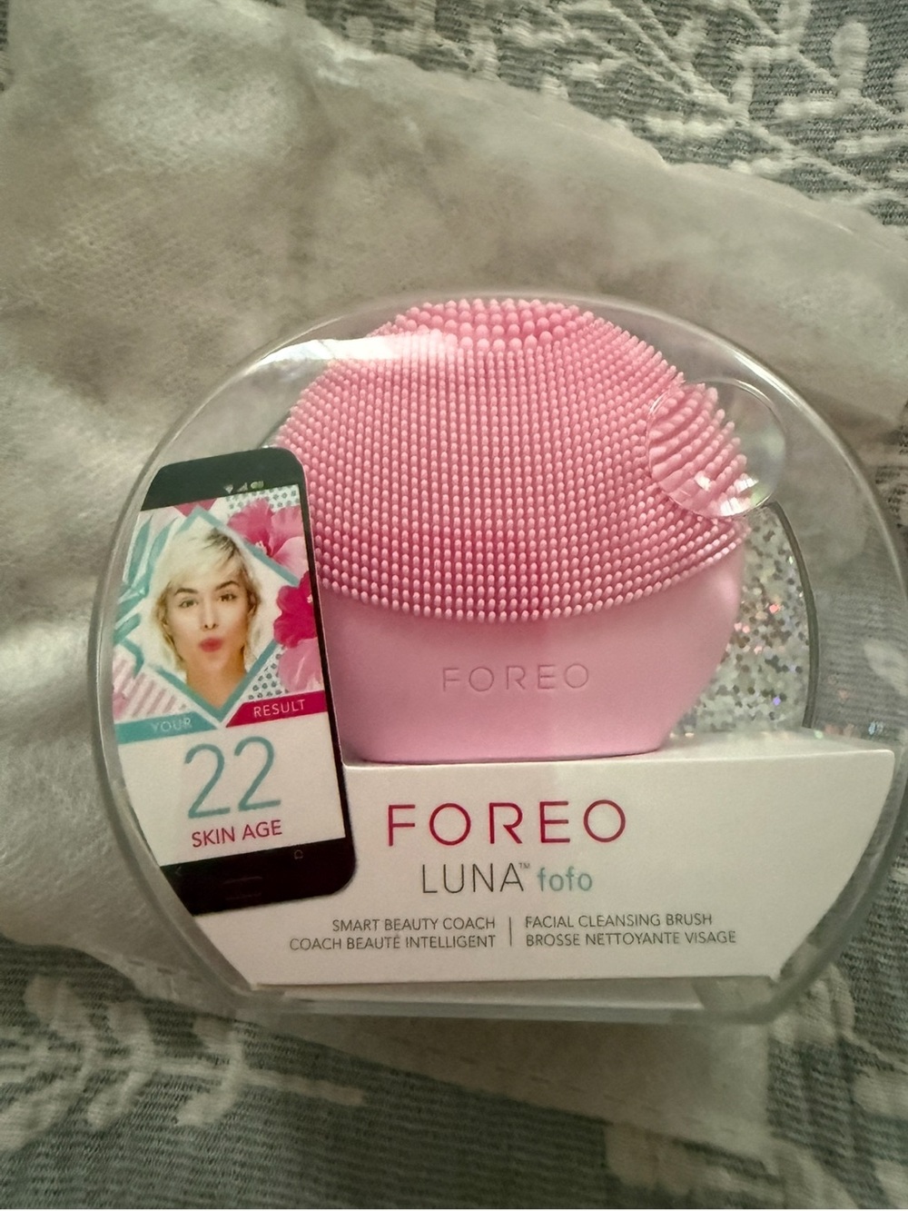 FOREO LUNA fofo Pink Facial Cleansing Brush new